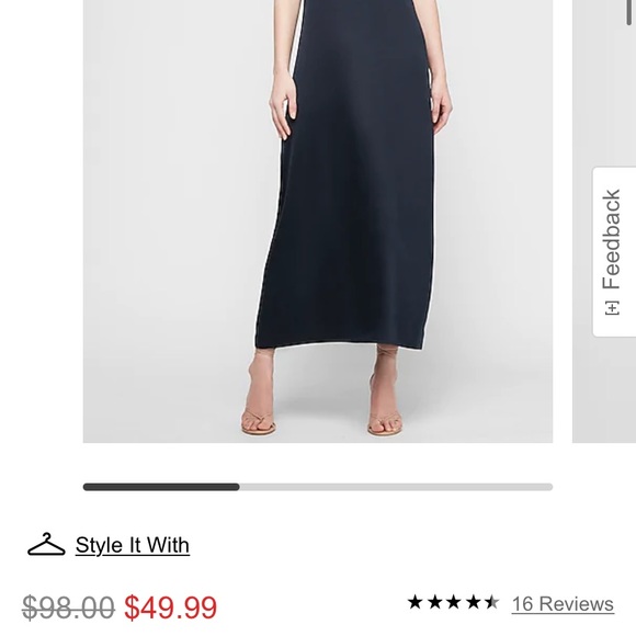 Satin Maxi Slip Dress - Picture 4 of 4